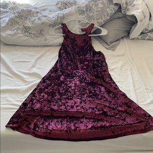 A velvety soft purple dress